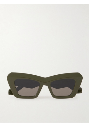 Loewe - Oversized Cat-eye Acetate Sunglasses - Green - One size