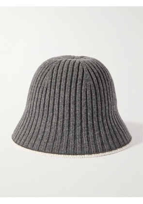 Brunello Cucinelli - Ribbed-knit Bucket Hat - Gray - S,M,L