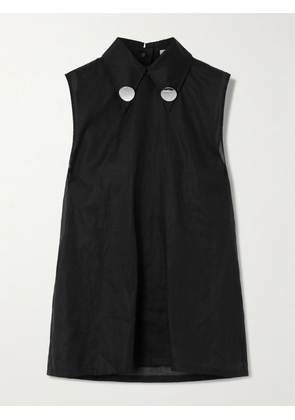 Jil Sander - Sleeveless Cotton-voile Top - Black - FR34,FR36,FR38,FR40,FR42