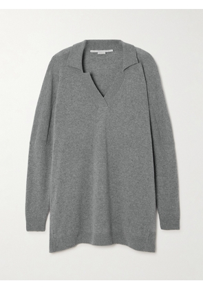 Stella McCartney - Oversized Cashmere And Wool-blend Sweater - Gray - xx small,x small,small,medium,large,x large