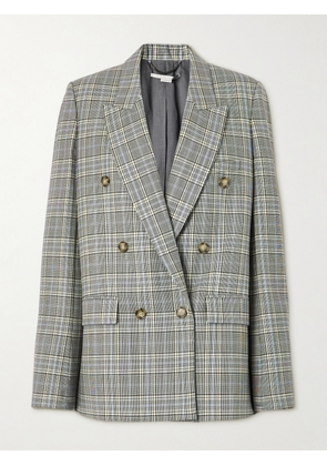 Stella McCartney - Double-breasted Checked Wool Blazer - Gray - IT34,IT36,IT38,IT40,IT42,IT44,IT46,IT48,IT50