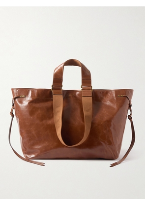 Isabel Marant - Wardy Crinkled-leather Tote - Brown - One size
