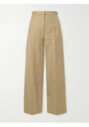 Gabriela Hearst - Vesta Pleated Wool, Silk And Linen-blend Straight-leg Pants - Neutrals - IT38,IT40,IT42,IT44,IT46,IT48