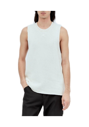 Courrèges Ribbed-Knit Sleeveless Tank Top
