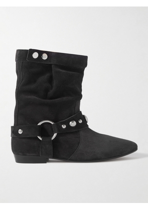Isabel Marant - Stania Studded Suede Ankle Boots - Black - FR35,FR36,FR37,FR38,FR39,FR40,FR41