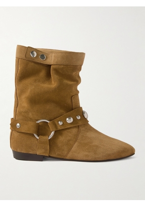 Isabel Marant - Stania Studded Suede Ankle Boots - Brown - FR35,FR36,FR37,FR38,FR39,FR40,FR41