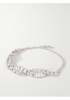 Alessandra Rich - Silver-tone Crystal Necklace - One size