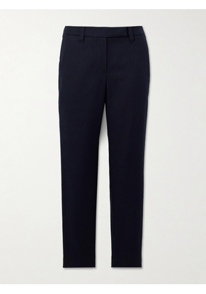 Brunello Cucinelli - Cotton-blend Twill Straight-leg Pants - Blue - IT36,IT38,IT40,IT42,IT44,IT46,IT48,IT50