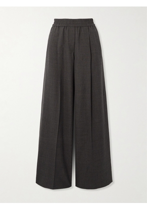 Brunello Cucinelli - Pleated Wool Wide-leg Pants - Gray - IT38,IT40,IT42,IT44,IT46