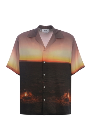 Shirt Msgm Sunset Made Of Fluid Fabric