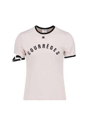 Courrèges T-Shirt With Contrasting Details