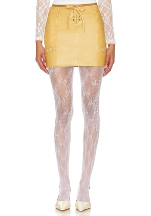 Zemeta Always Yours Micro Skirt in Yellow. Size M, S, XS.