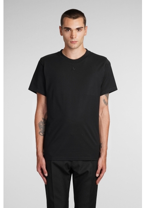 Courrèges T-Shirt In Black Cotton