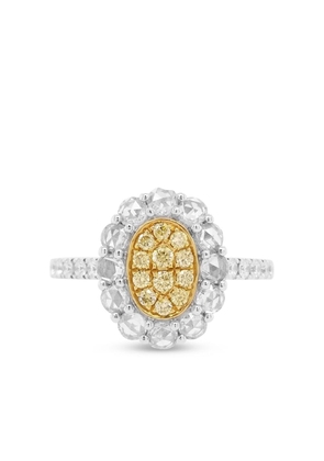 HYT Jewelry 18kt yellow and platinum diamond ring - Silver
