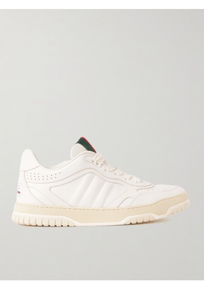 Gucci - Re-web Grosgrain-trimmed Leather Sneakers - White - IT36,IT36.5,IT37,IT37.5,IT38,IT38.5,IT39,IT39.5,IT40