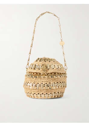 Rabanne - 1969 Ball Raffia And Chainmail Shoulder Bag - Gold - One size