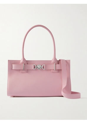 Versace - Embellished Leather Shoulder Bag - Pink - One size