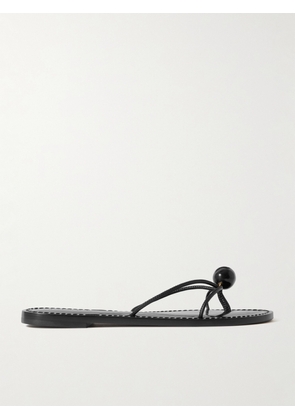 AMANU - The Malawi Embellished Leather Sandals - Black - US6,US7,US8,US9,US10,US11,US12
