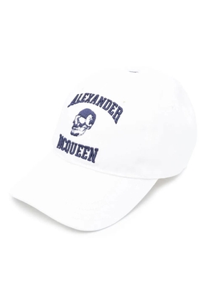 Alexander Mcqueen White Varsity Baseball Hat