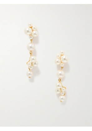 Jennifer Behr - Pernilla Gold-plated Faux Pearl Earrings - Ivory - One size