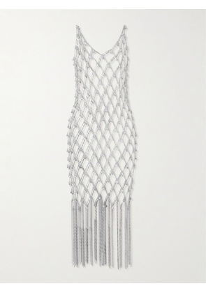 Rabanne - Crystal-embellished Silver-tone Chainmail Midi Dress - FR36,FR38,FR40
