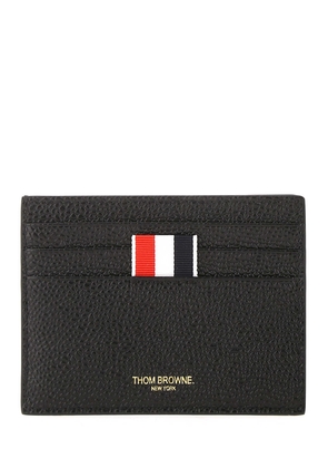 Thom Browne Black Leather Card Holder