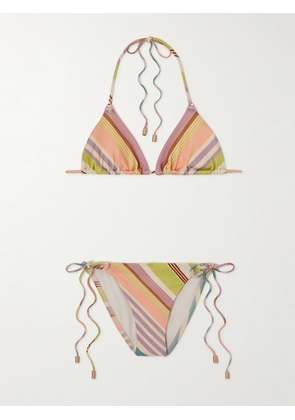 Zimmermann - Halliday Striped Printed Bikini - Multi - 0,1,2,3,4