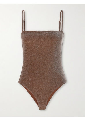 Johanna Ortiz - Metallic Recycled Swimsuit - Brown - x small,small,medium,large,x large