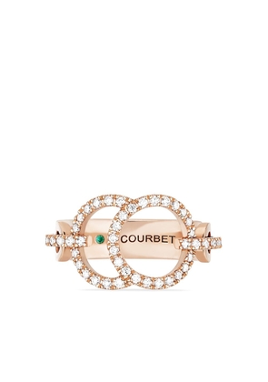 Courbet 18kt recycled rose gold CELESTE laboratory-grown diamond full pavé ring - Pink