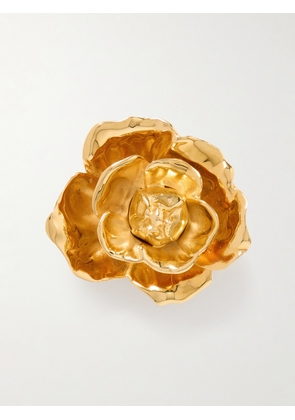 Oscar de la Renta - Gardenia Gold-tone Brooch - One size