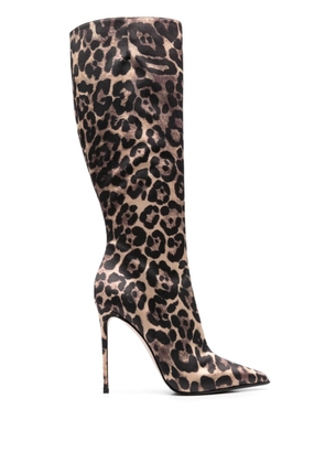 Le Silla Eva 120mm leopard-print boots - Brown