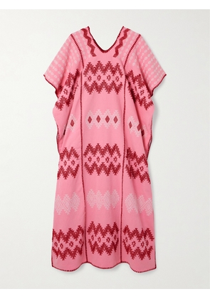 Pippa Holt - Embroidered Cotton Huipil - Pink - One size