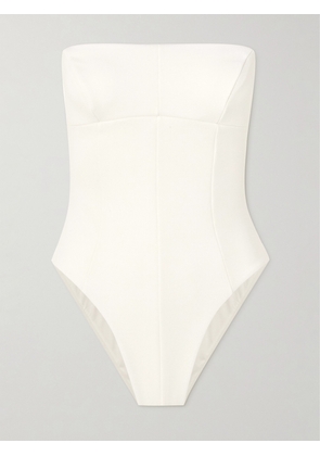 Haight - Zoe Cutout Crepe Swimsuit - White - small,medium,large