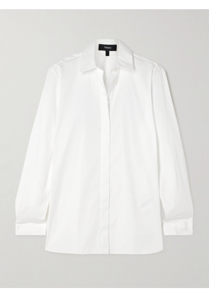 Theory - Cotton-blend Poplin Shirt - White - x small,small,medium,large,x large