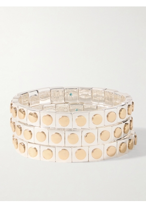 Roxanne Assoulin - Stud Set-of-three Gold And Silver-tone Bracelets - One size