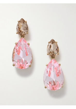 Roxanne Assoulin - The Inner Glow Gold-tone Crystal Earrings - Pink - One size