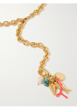 Roxanne Assoulin - The Apertivo Gold-tone, Enamel, Turquoise And Pearl Necklace - Multi - One size