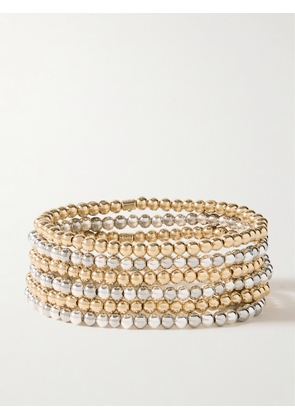 Roxanne Assoulin - Mixed Metals Set Of Six Gold And Silver-tone Bracelets - One size