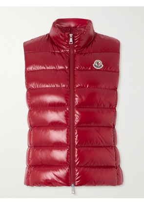 Moncler - Ghany Quilted Shell Down Vest - Red - 00,0,1,2,3,4,5