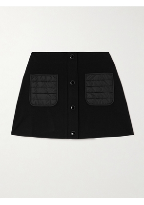 Moncler - Shell-trimmed Crepe Mini Skirt - Black - xx small,x small,small,medium,large,x large