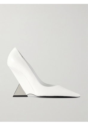 The Attico - Cheope Patent-leather And Silver-tone Pumps - White - IT36,IT37,IT37.5,IT38,IT38.5,IT39,IT39.5,IT40,IT41
