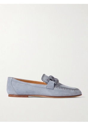 Tod's - Leather-trimmed Suede Loafers - Blue - IT35.5,IT36,IT36.5,IT37,IT37.5,IT38,IT38.5,IT39,IT39.5,IT40,IT40.5,IT41,IT41.5,IT42