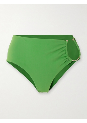 Christopher Esber - Cutout Embellished Bikini Briefs - Green - UK 4,UK 6,UK 8,UK 10,UK 12,UK 14