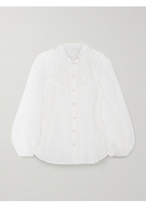 Zimmermann - Golden Broderie Anglaise Ramie Blouse - Ivory - 00,0,1,2,3,4