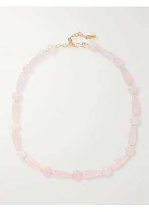 Completedworks - The Depths Of Time Recycled Gold Vermeil Rose Quartz Necklace - Pink - One size