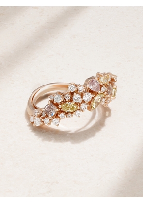 Ananya - Scatter 18-karat Rose Gold Diamond Ring - 6,7