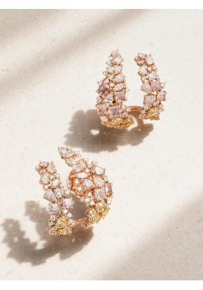 Ananya - Scatter 18-karat Rose Gold Diamond Earrings - One size