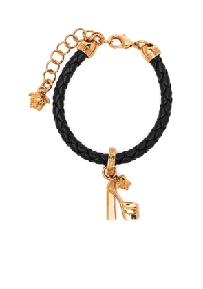 Versace Aevitas braided leather bracelet - Black