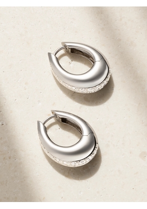 Ananya - Chakra Icon 18-karat White Gold Diamond Hoop Earrings - One size