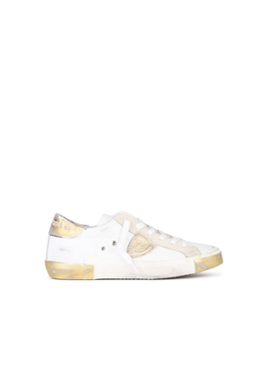 Philippe Model Prsx White Leather Blend Sneakers